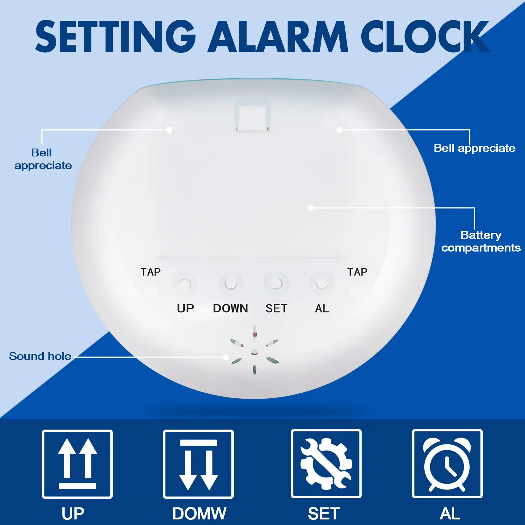 A93E-Kids Alarm Clock - Wake Up Light Digital Clock With 7 Colors Changing, Press Control And Snooze Function For Bedrooms