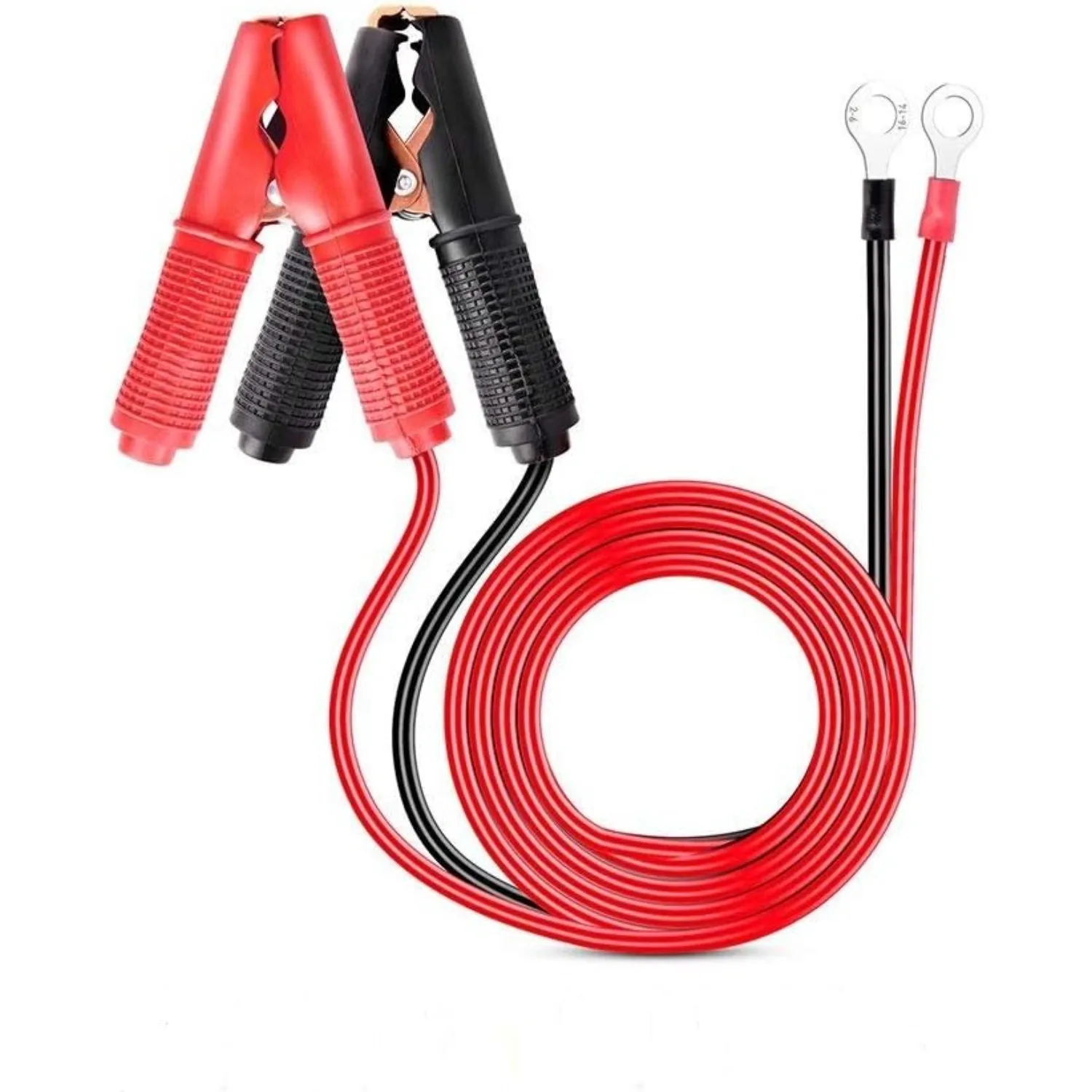 

Nilight 2 Pcs 30A Alligator Clips Booster Jumper Cable for Car Battery Charging Charger, 6 mm Copper Terminal