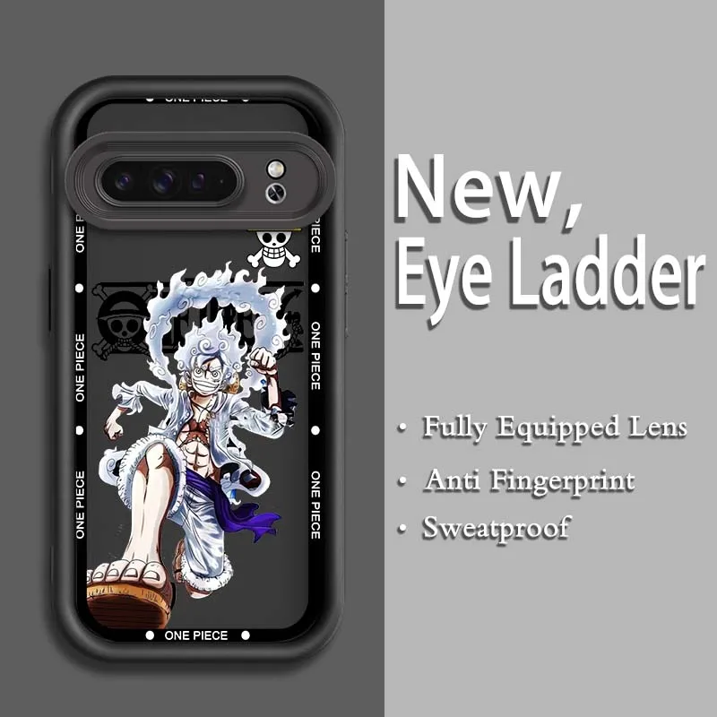 원피스 Luffy 만화 아트 Google Pixel 9 8A 8 7 7A Pro XL 5G 눈 사다리 전화 케이스 소프트 TPU 충격 방지 커버