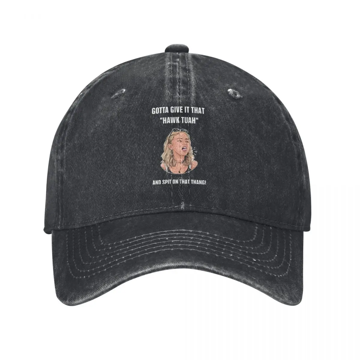 

It That Hawk Tuah Unisex Style Baseball Caps Internet Latest Star Distressed Denim Cap Vintage Summer Adjustable Snapback Hat