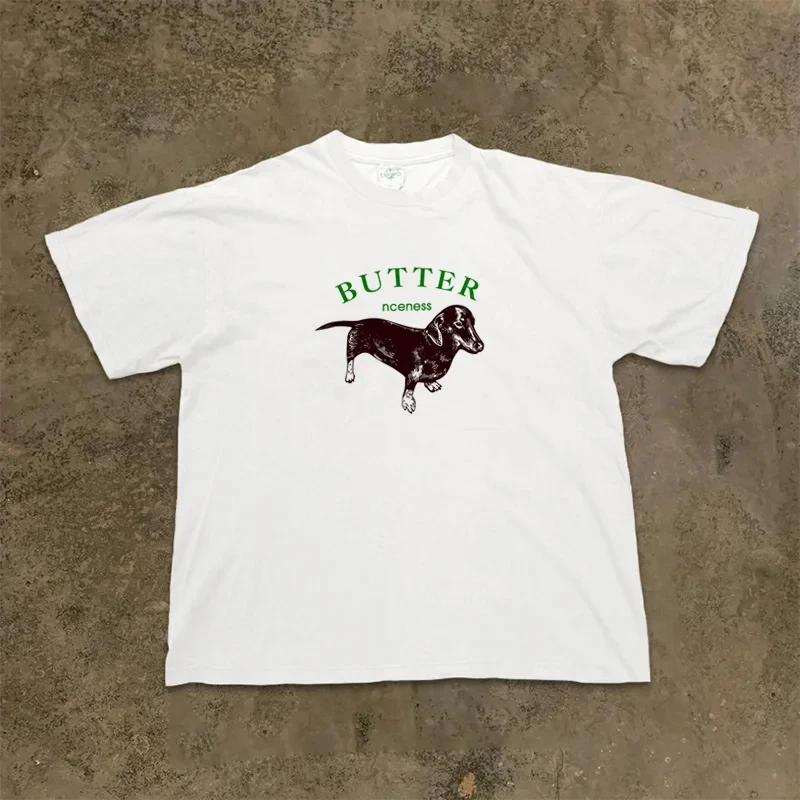 

Men's T-Shirt Summer Korean Fashion Cotton Gog Graphic Oversized DTG Printing Short Sleeve Tees Tops Y2k Streetwear Clothing