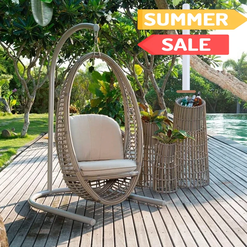 

X-S Swing Creative Modern Aluminum Alloy Sun Protection Bird's Nest Garden Courtyard Terrace Leisure Hanging Basket