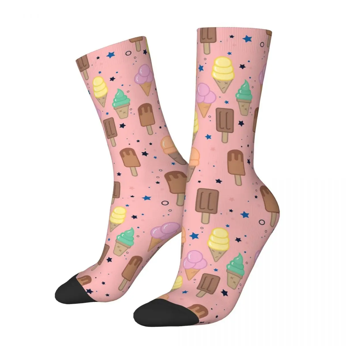 

Ice Cream Socks Harajuku Sweat Absorbing Stockings All Season Long Socks Accessories for Unisex Birthday Present