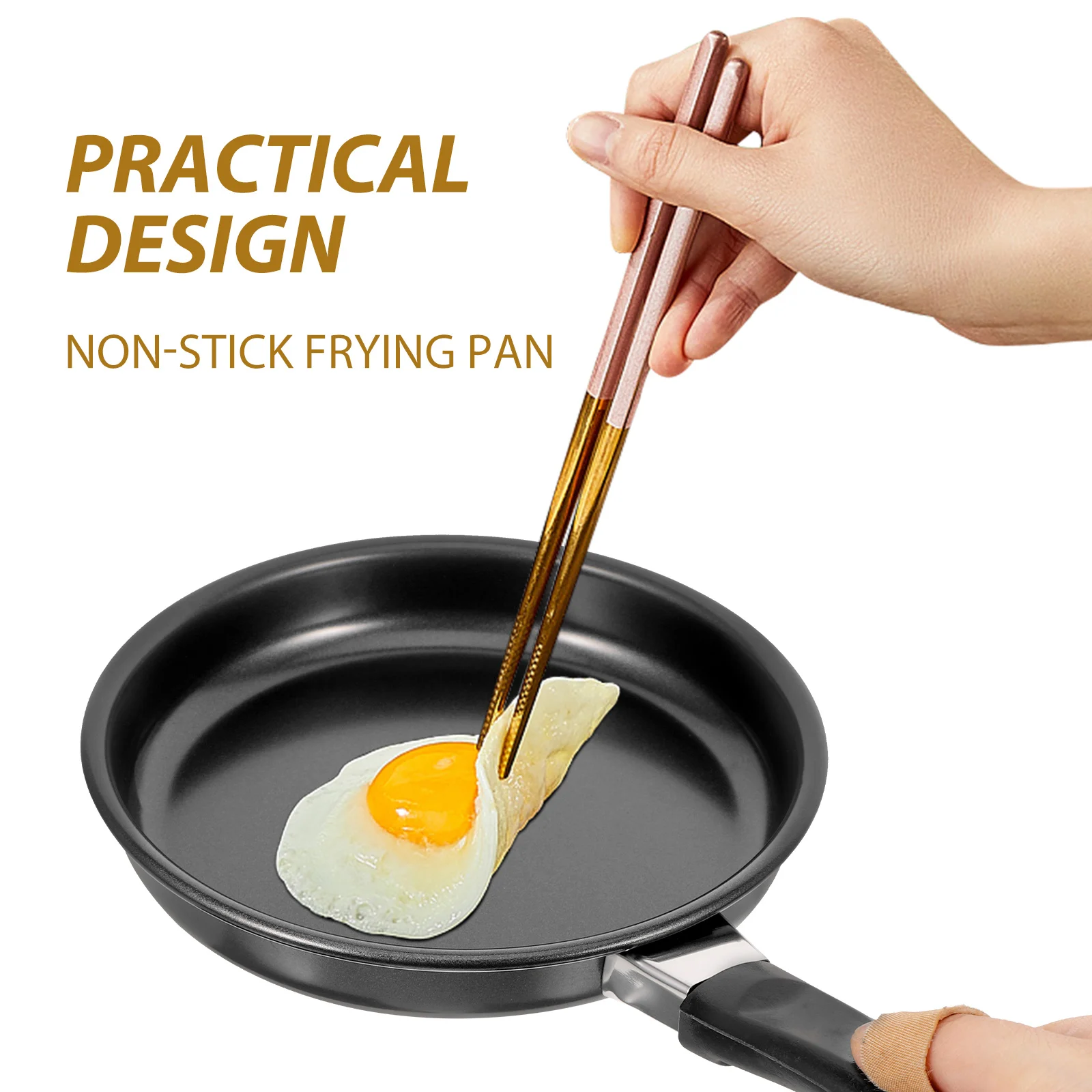 

Household Non-Stick Mini Frying Pan Egg Pan 16Cm Diameter for Pancake Omelette Steak Cooking Non-Stick Saucepan