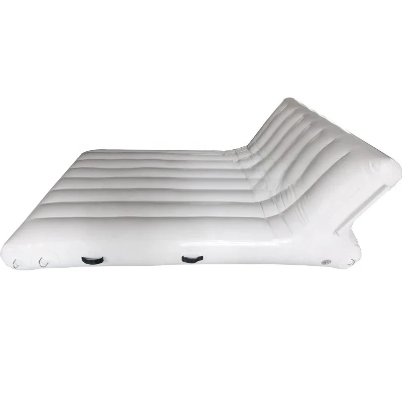 New Design Cheap Boat Yacht Inflatable Floating Island Platform Bed Large Inflatable Lounge Water Sofa Chair
