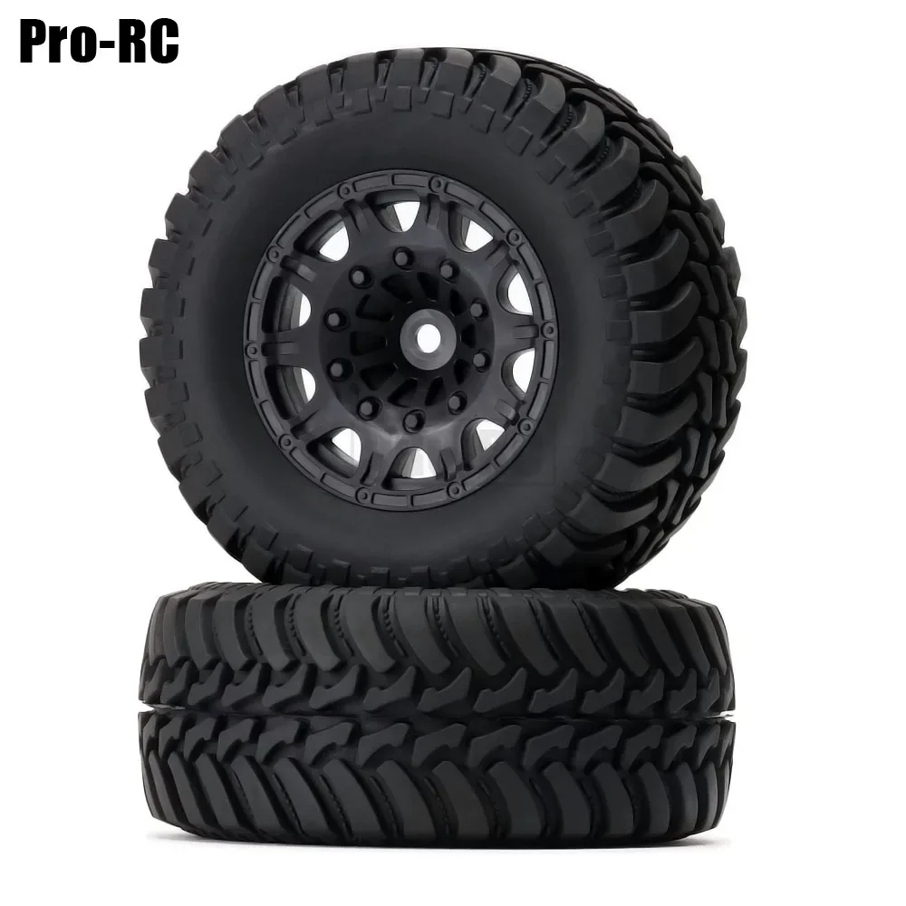 4Pcs 1.9 Inch Rubber 104mm Short Course Tires Tyre & Wheel Hub Rim for RC Car 1/10 ARRMA TRAXXAS SLASH HPI Truck 10SC KR2