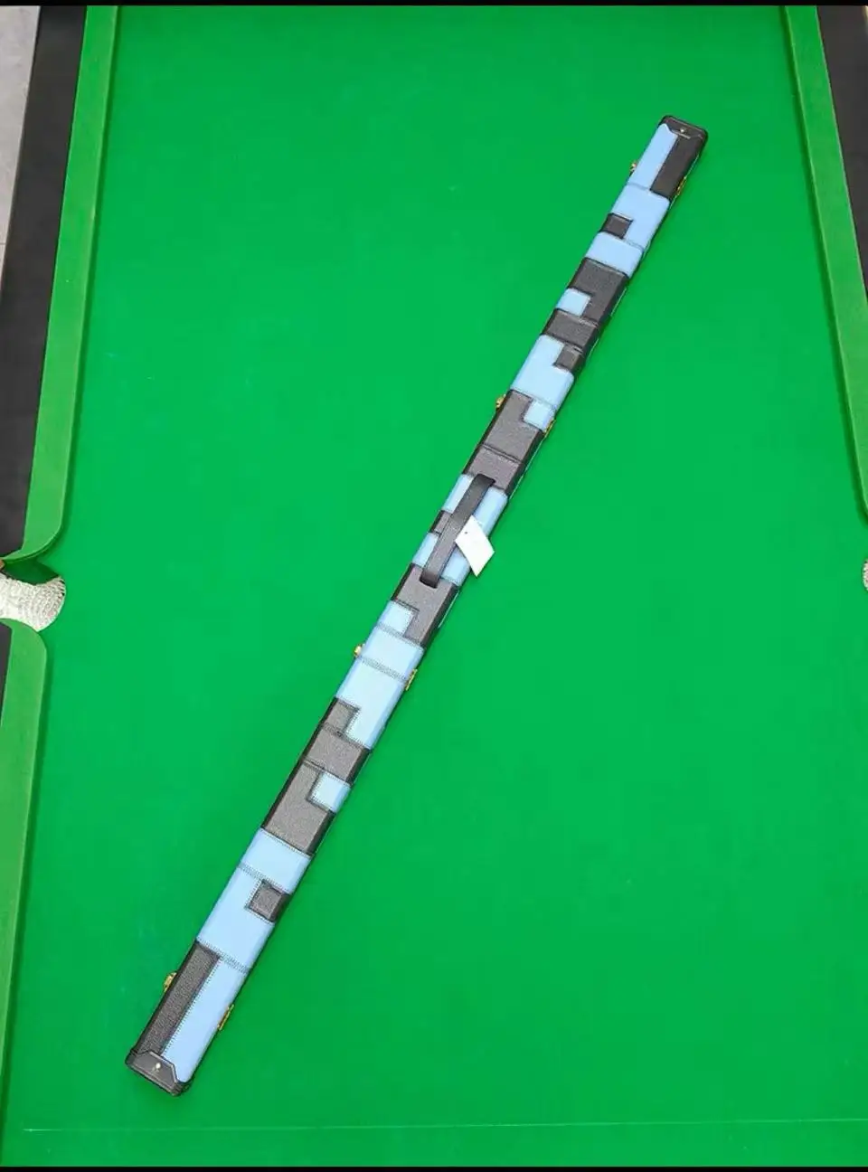 Leather double-slot rod box snooker black eight-middle billiards box