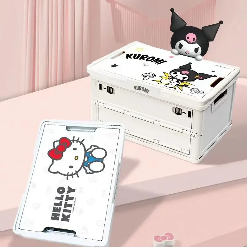 

MINISO Sanrio Hello Kitty Kuromi автомобильный ящик для хранения багажник складной портативный большой емкости милый ящик для хранения для девочек кемпинг Kawaii уличный