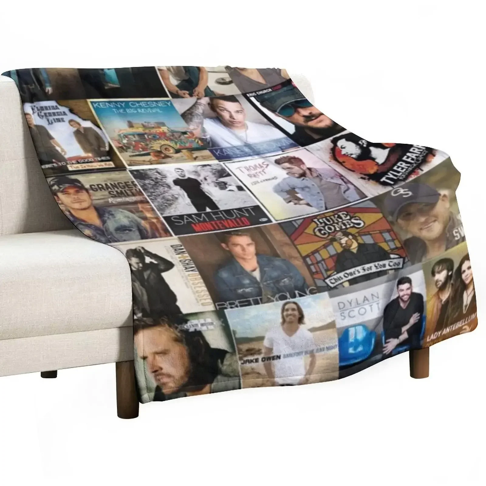 

country music collage Throw Blanket Giant Sofa Kid'S Bed linens Blankets