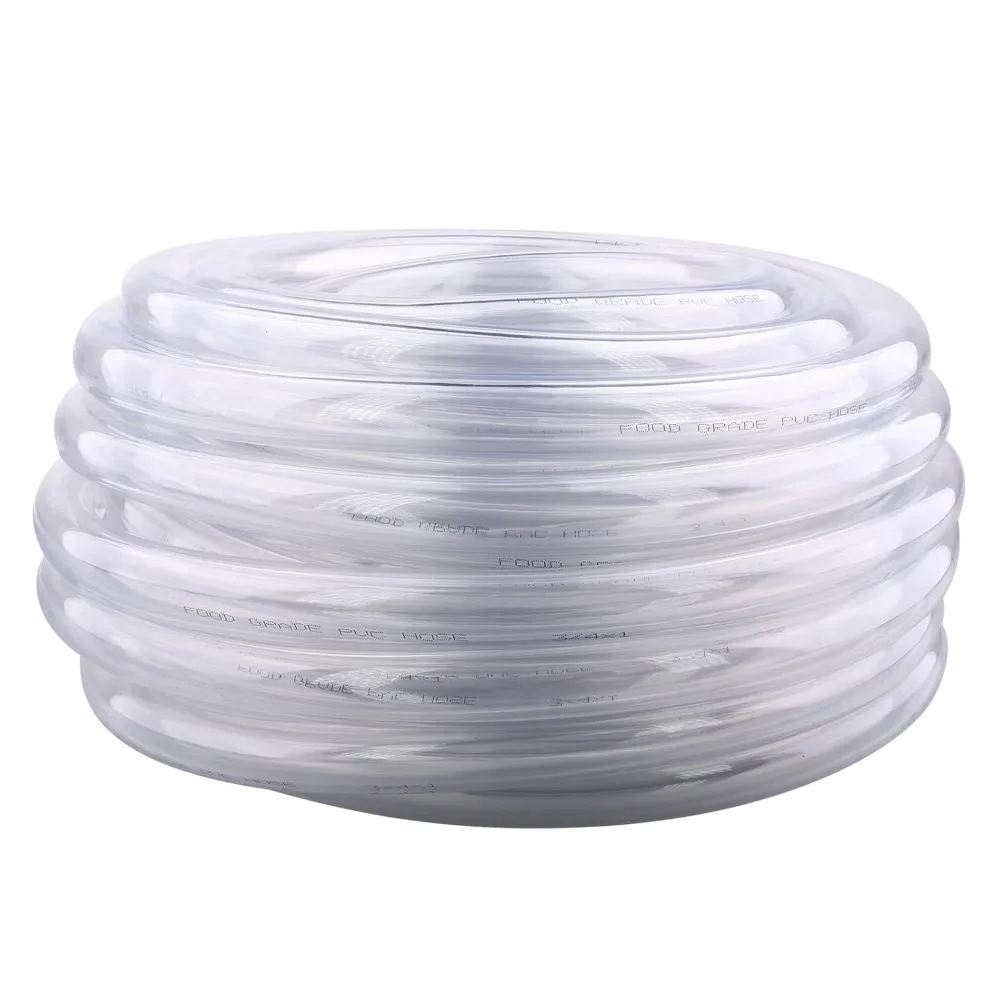 

Гибкий прозрачный виниловый шланг из ПВХ, 50 футов для пищевого качества