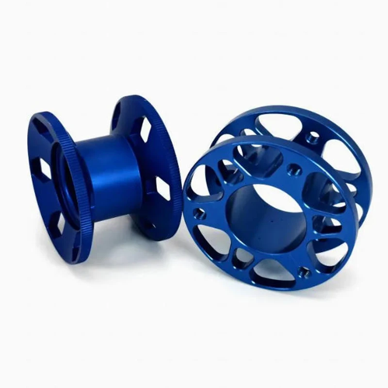 

Precision Anodized Aluminum Cnc Milling Turning Machining Services Blue Aluminum Alloy Hollow Wheel Disc