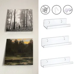 Transparent Acrylic Record CD Storage Rack Vinyl Record Shelf Wall Holder Record Display Shelf Room Decoration 4/7/12 Inches