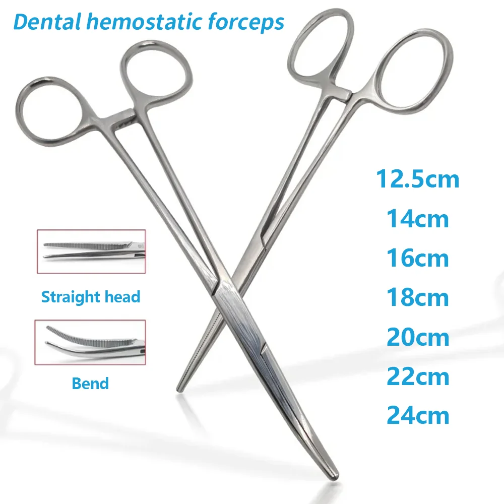 Stainless Steel Hemostatic Forceps Vascular Forceps Surgical Clips Straight Elbow Large and Small Mosquito Clips Complete Models