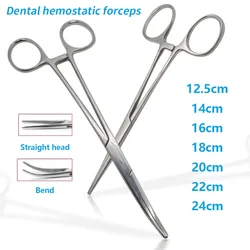 สแตนเลส Hemostatic Forceps Vascular Forceps คลิปผ่าตัดข้อศอกตรงขนาดใหญ่และขนาดเล็กคลิปยุงรุ่นที่สมบูรณ์