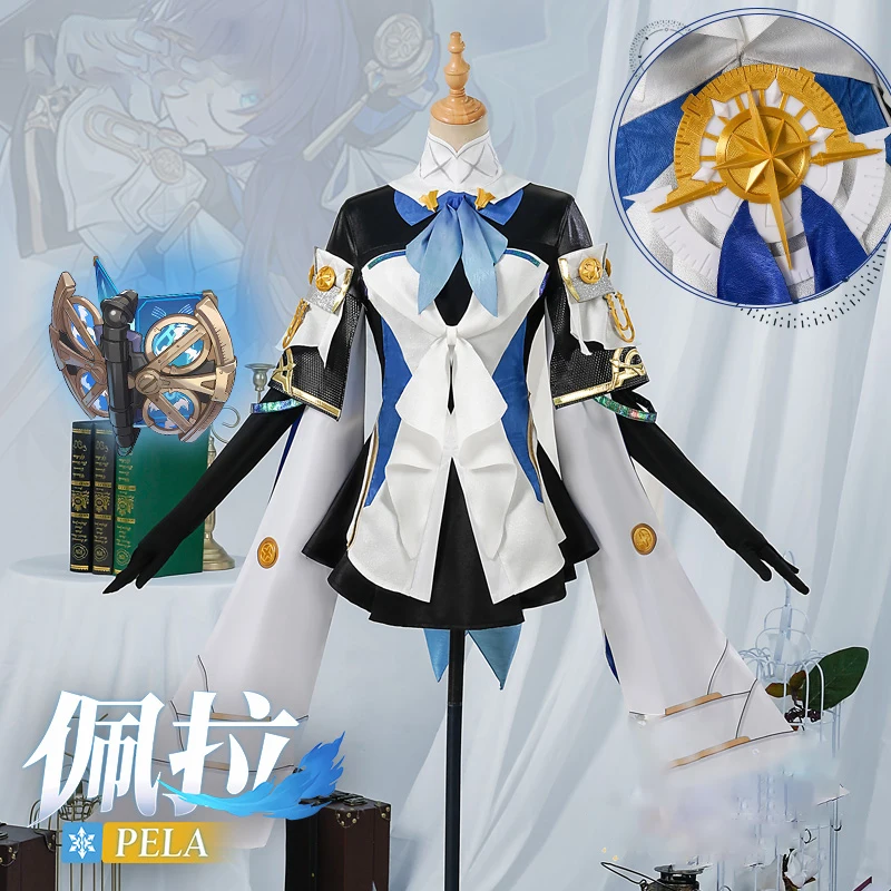 Game Honkai Star Rail Pela Cosplay Costumes Women Dress Gloves Accessories Outfit Anime Uniform Halloween Carnival Party Clothes