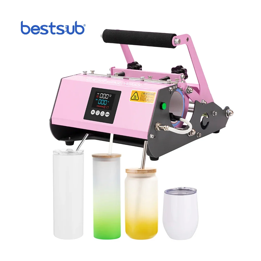 BestSub Wholesale Sublimation Baby Bottle Glass Tumbler Machine Tumbler Heat Press Machine