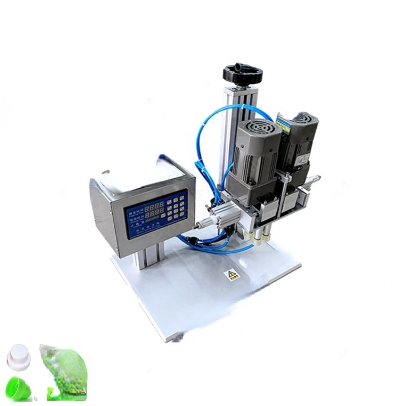 

Desktop Semi-auto Four Wheels Clamping Laundry Detergent Barrel Capping Machine Sealing Equipment