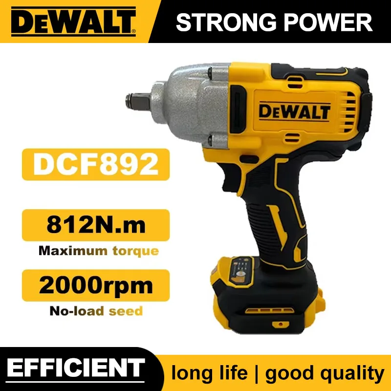 

Dewalt DCF892 812N.m Brushless Electric Wrench 1/2 Inch Cordless Impact Driver High Torque Three Speed Auto Repair Power Tools