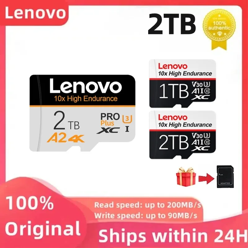 Scheda di memoria Lenovo da 2TB espansione di grande capacità adatta per scheda SD Micro Tf da 512GB ad alta velocità cartao De Memória 4K Video Ultra-HD