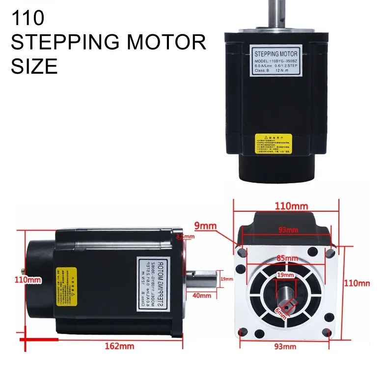 3Phase NEMA42 Schritt Motor Drive 110BY350B 162mm   8N.M 12N.M 16N.M 20N.M 110BY Stepper Motor 220V