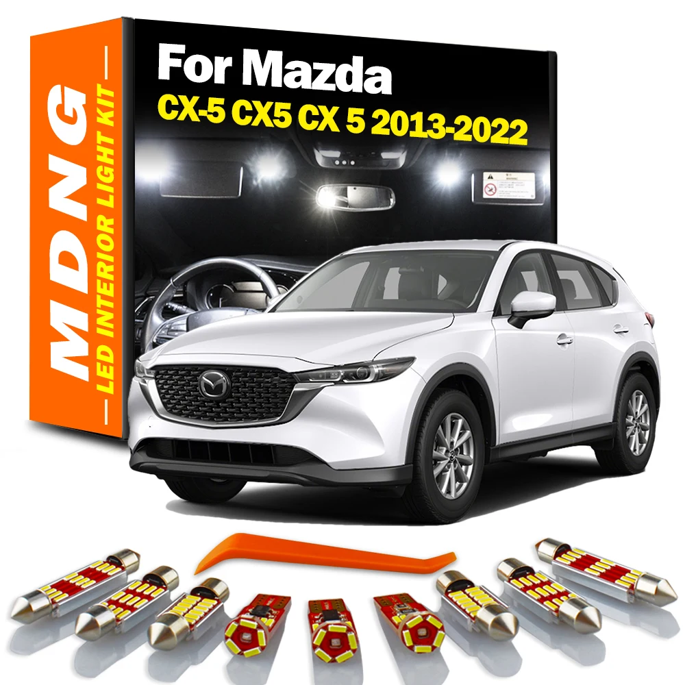 MDNG 11Pcs Canbus LED Interior Map Light Kit For Mazda CX-5 CX5 CX 5 2013-2015 2016 2017 2018 2019 2020 2021 2022 Car Led Bulbs