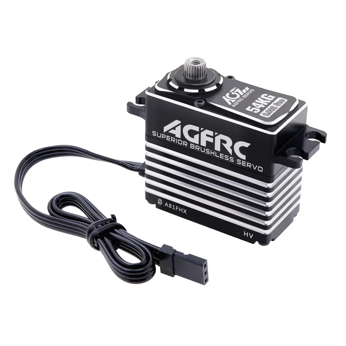 DrMasAGFRC A81FHX 54KG HV 4-Pole Brushless Super Powerful Digital Servo Motor For 1/10 1/8 RC Cars Boats Large Size Helicopter J