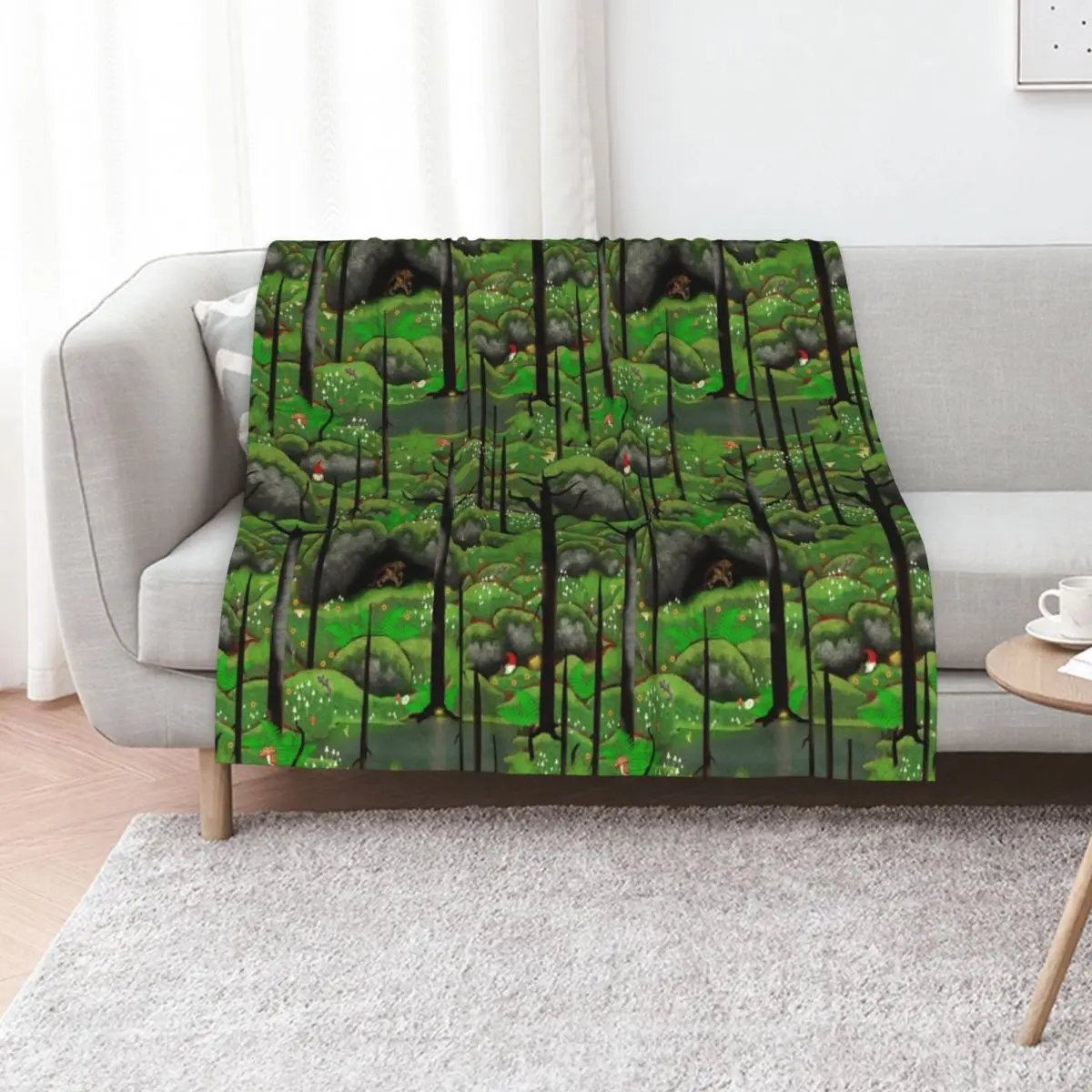 Forest Magic: after the fire Throw Blanket Nap Travel blankets ands Sofa Summer Luxury Designer Blankets