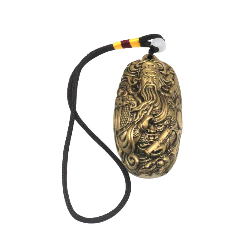 Yu Men's Portable Plaything Brass Craft Guan Gong Handheld Figurine view 5