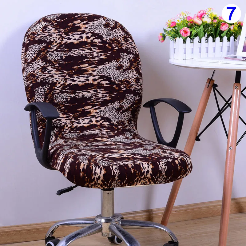 New Swivel Chair Cover Elastic Removable Printed Chair Cover for Computer Office Chair Cover Easy To Install Home Textile Garden