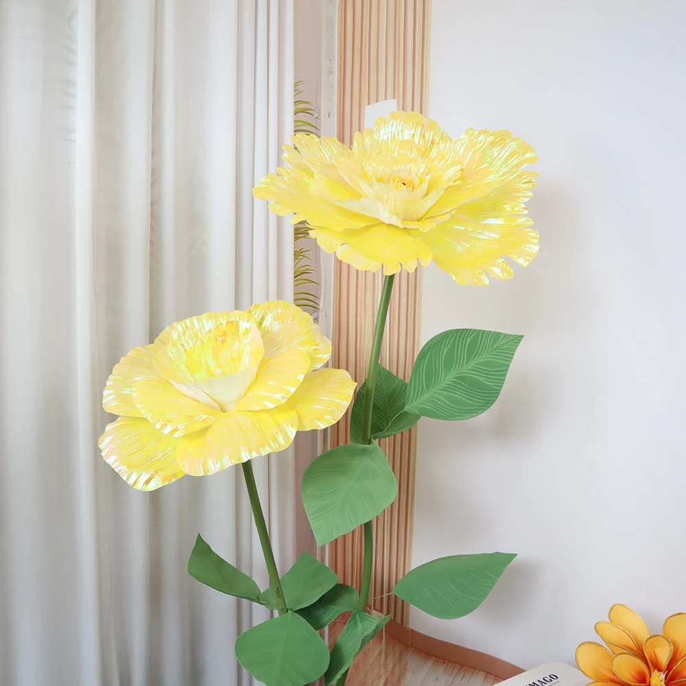 

New Large Bright Cloth Poppy Artificial Flowers Garden Decoration Outdoor Wedding Supplies DIY Flower Arrangement Accessories