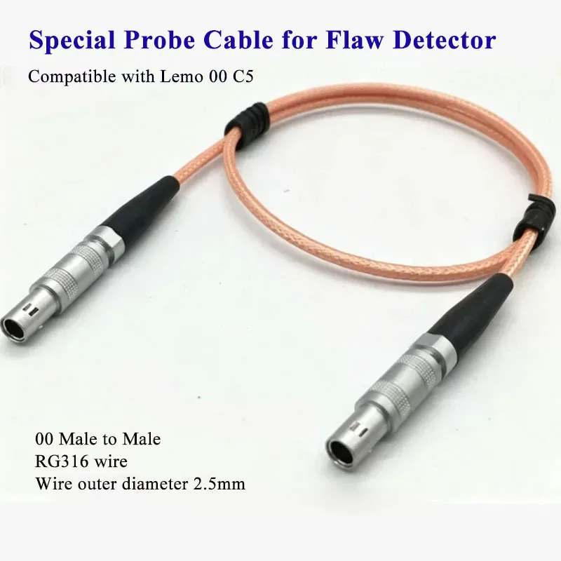 

RG316 RG174 Compatible with Lemo 00 C5 Ultrasonic High-frequency Connection Line Test Wire Special Probe Cable for Flaw Detector