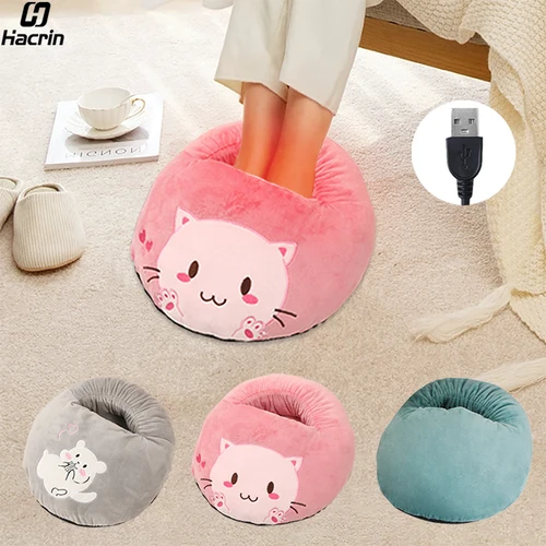 가정용 USB 전기 발 온열 패드, 빠른 가열 발 온열, 부드러운 플러시 전기 발 온열 히터 