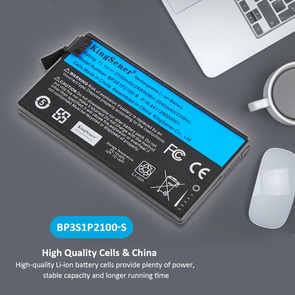 KingSener BP3S1P2100-S  2100mAh Laptop Battery For Getac V110 Rugged Notebook BP3S1P2100 441129000001 11.1V  24WH 3 Cells