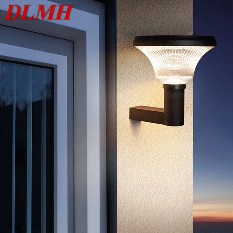 

DLMH Contemporary Solar Outdoor Wall Lamps Simplicity Waterproof Creative Balcony Hallway Courtyard Villa Gate Hotel