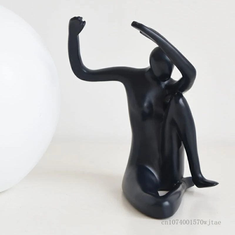 Creative Abstract Stereoscopic Figure Sculpture Resin Furnishings Vase Home Living Room Bedroom Study Art People Decoration, 1Pc