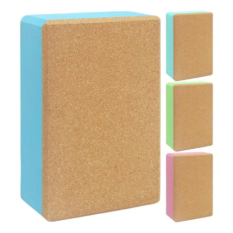 Cork Yoga Block Non Slip High Density Exercise Block Soft Portable Exercise Blocks Indoor & Outdoor Yoga Accessories