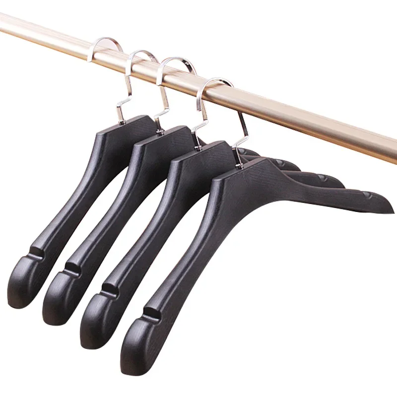 5Pcs/lot Plastic Clothes Hangers Slip-Proof Bathroom Towel Holder Adult Wide Shoulder with Notch Drying Rack Organizer Coats