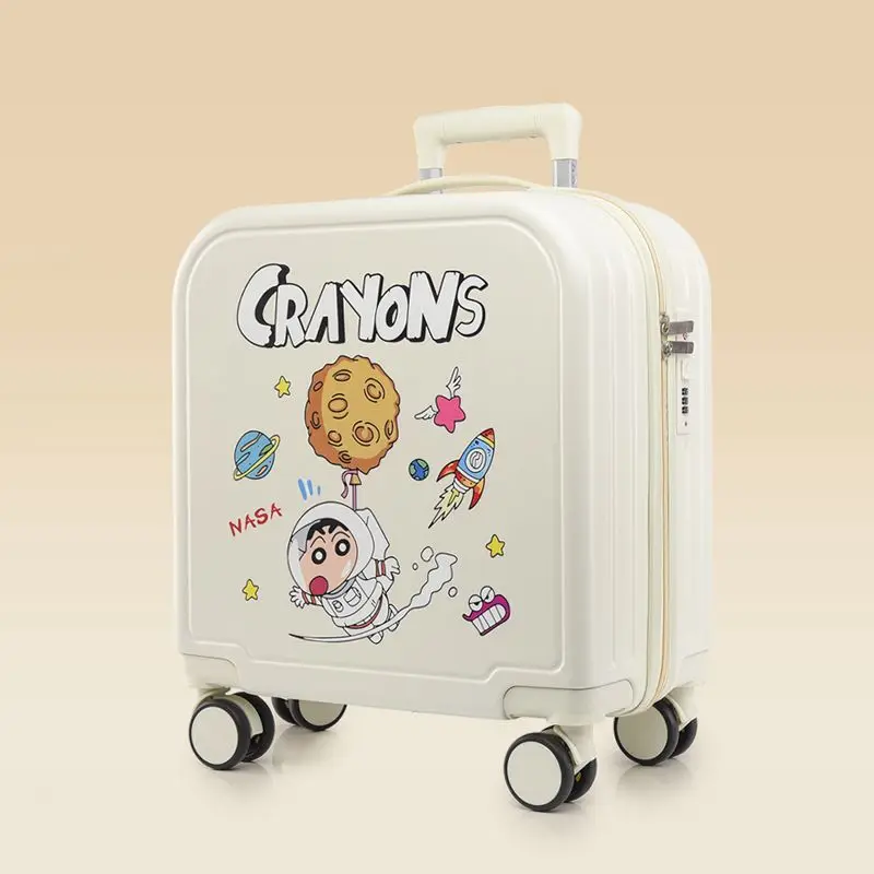 

Cartoon Animal Boys Girl Trolley Case 18 Inch Student Suitcase with Universal Wheel Password Zipper Lock for Travel Cute Gift