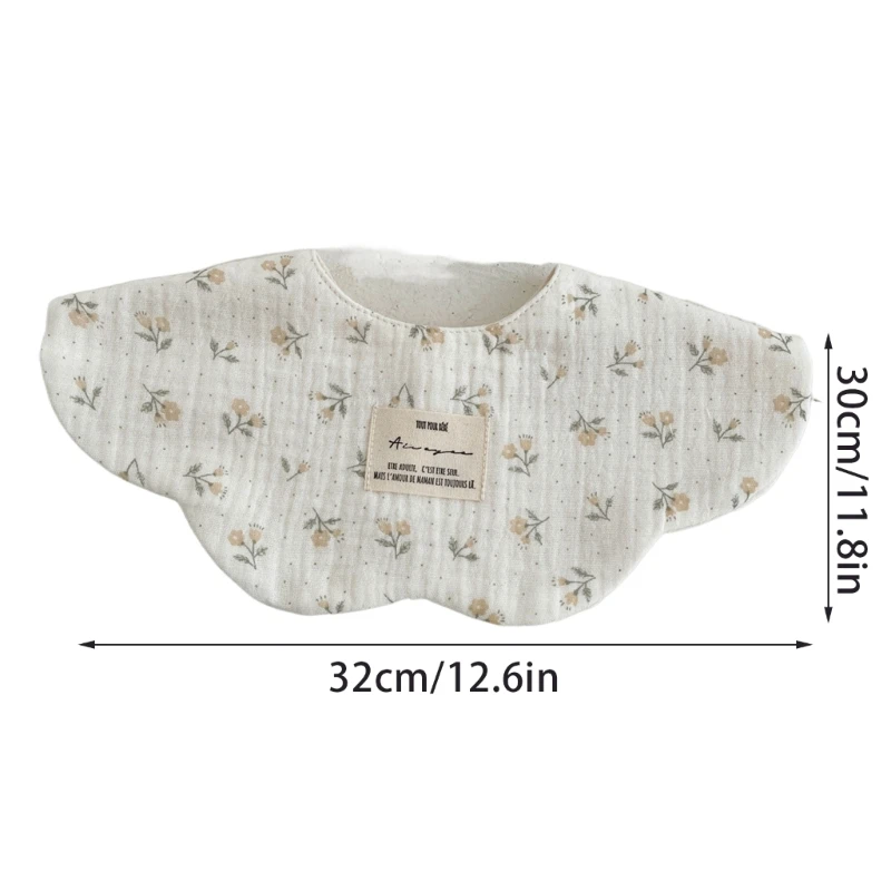 Rotate Cotton Baby Bibs Newborn Muslin Bibs Double Sided for Teething & Drooling for Unisex Boys Girls Lightweight Bibs