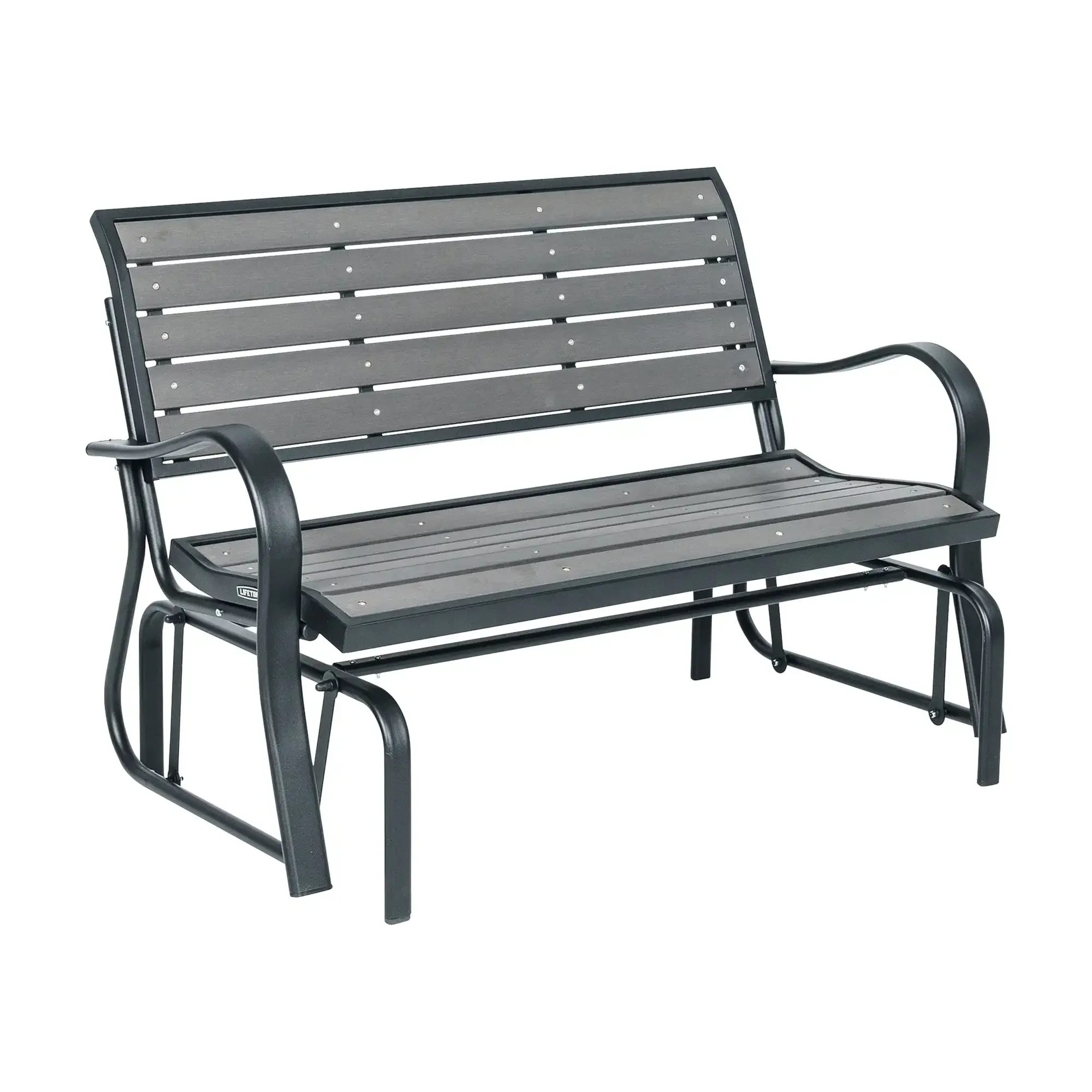 All Weather Polystyrene Outdoor Glider Bench - Harbor Gray