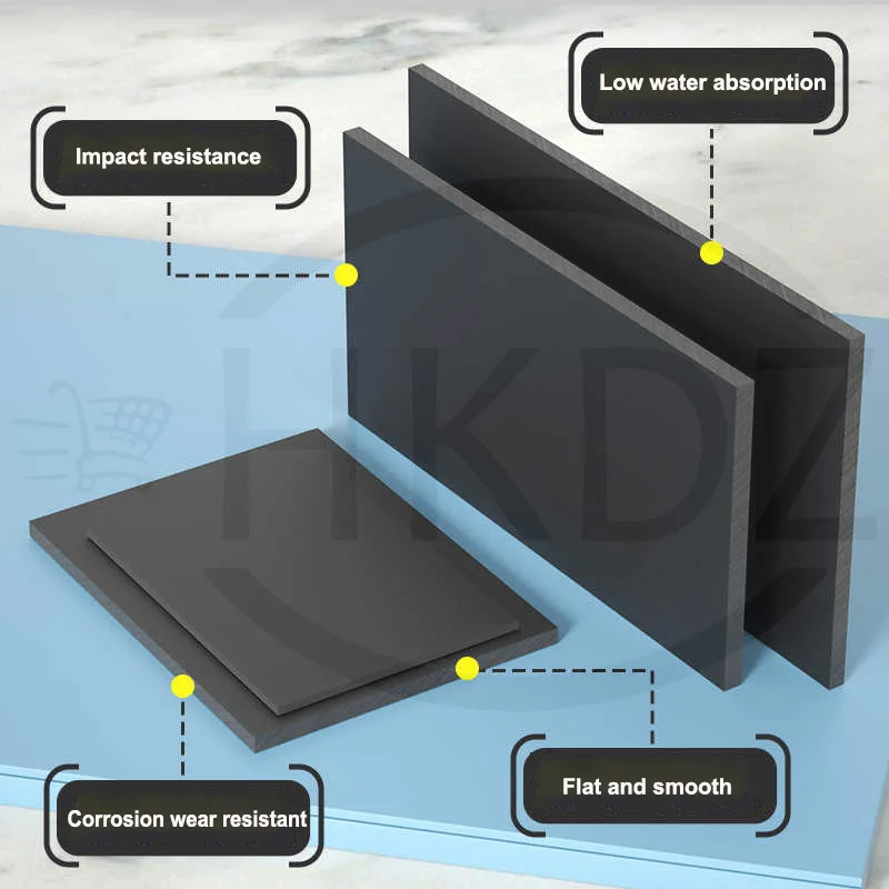 Black ABS Plastic Sheet DIY Crafting Plate Thermal Forming Plate Panel Plastic Sheet for DIY Projects