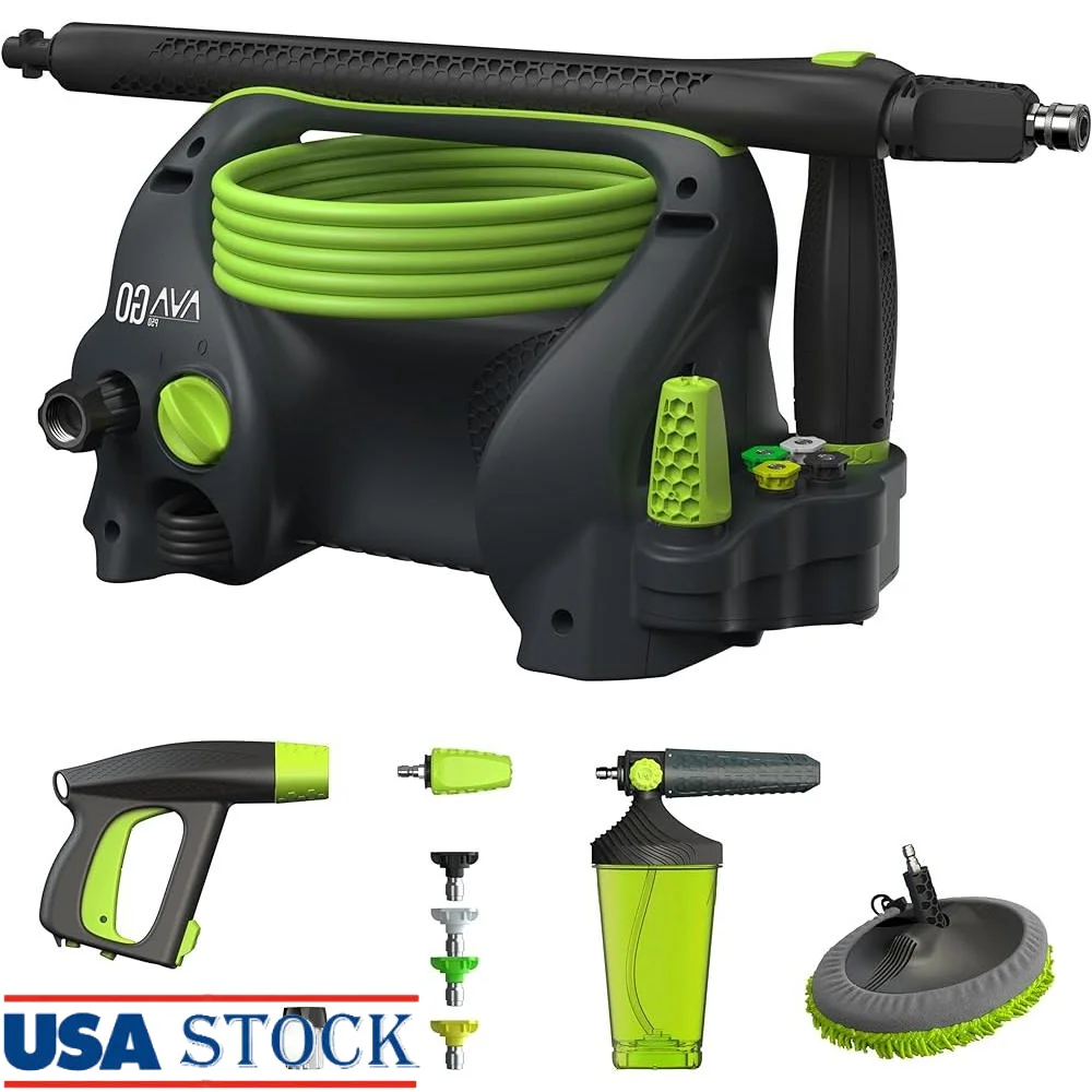 

Electric Pressure Washer 1800 PSI 2.0 GPM 40ft Hose Zoom Lance Foam Cannon Compact Portable Self-Priming Pump Easy Cleaning
