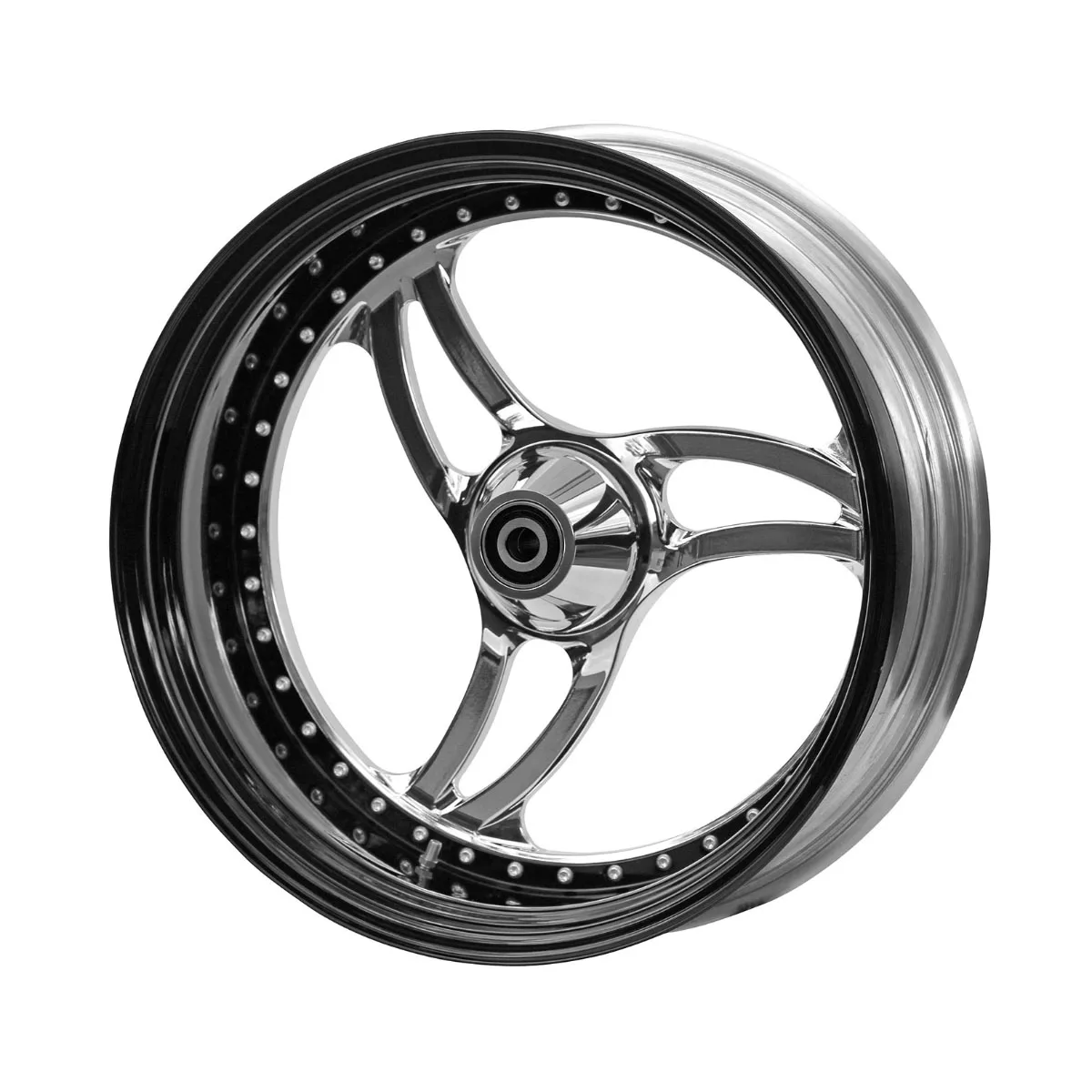 Chrome Color Aluminum Alloy Wheel Accessories For Front & Rear Compatible For Harley 08-later FLSTF FLSTFB FLSTFBS NewZhang Xue