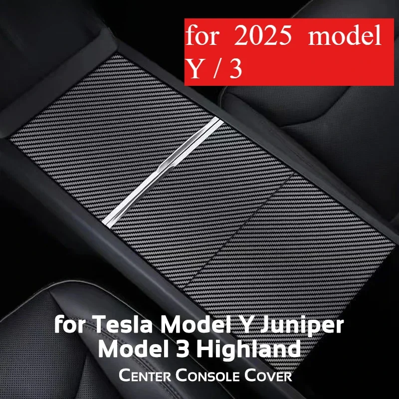 For Tesla Model 3 Highland 2024 Y Juniper 2025 Center Console Cover Protector Sticker Central Control Panel Film Car Accessories