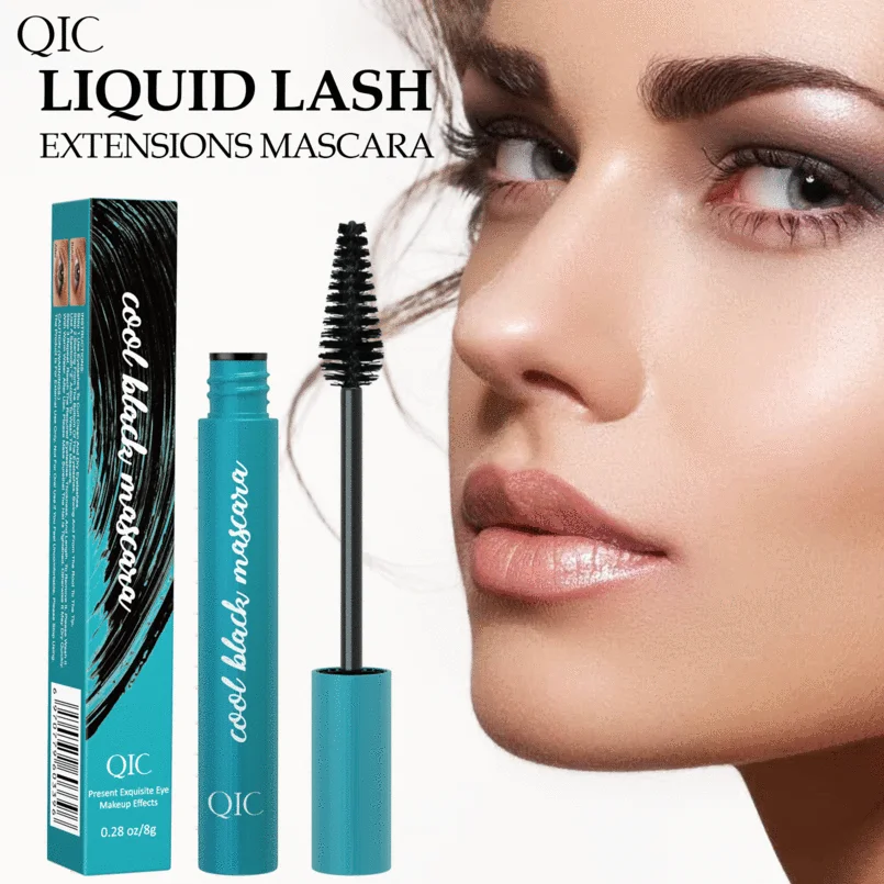 Qic Zwarte Mascara Curling Wimper Verlenging Mascara Wimpers Dikke Make-Up Wimpers Cosmetica Pen Oog Make-Up Borstel Tool