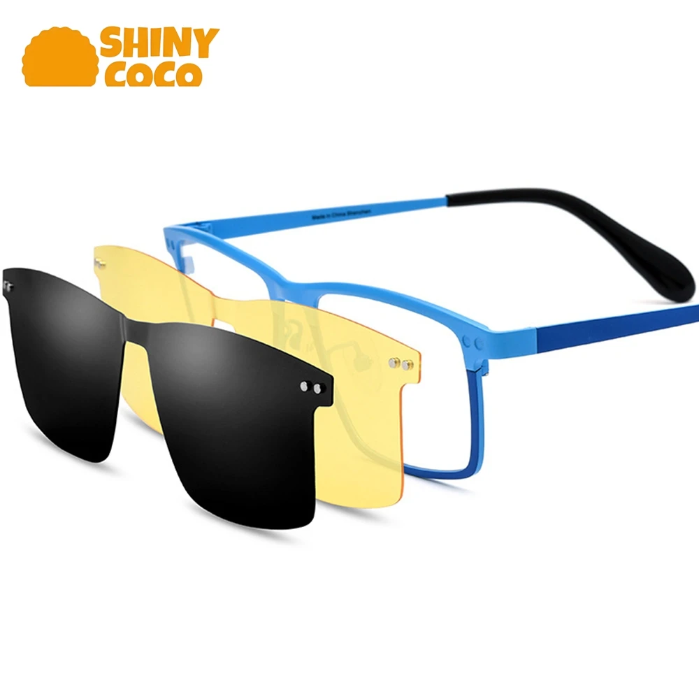 

ShinyCoCo Luxury Brand Ultra Lightweight Magnetic Clip Night Vision Polarizing Glasses For Myopia Frames With Myopia Glasses