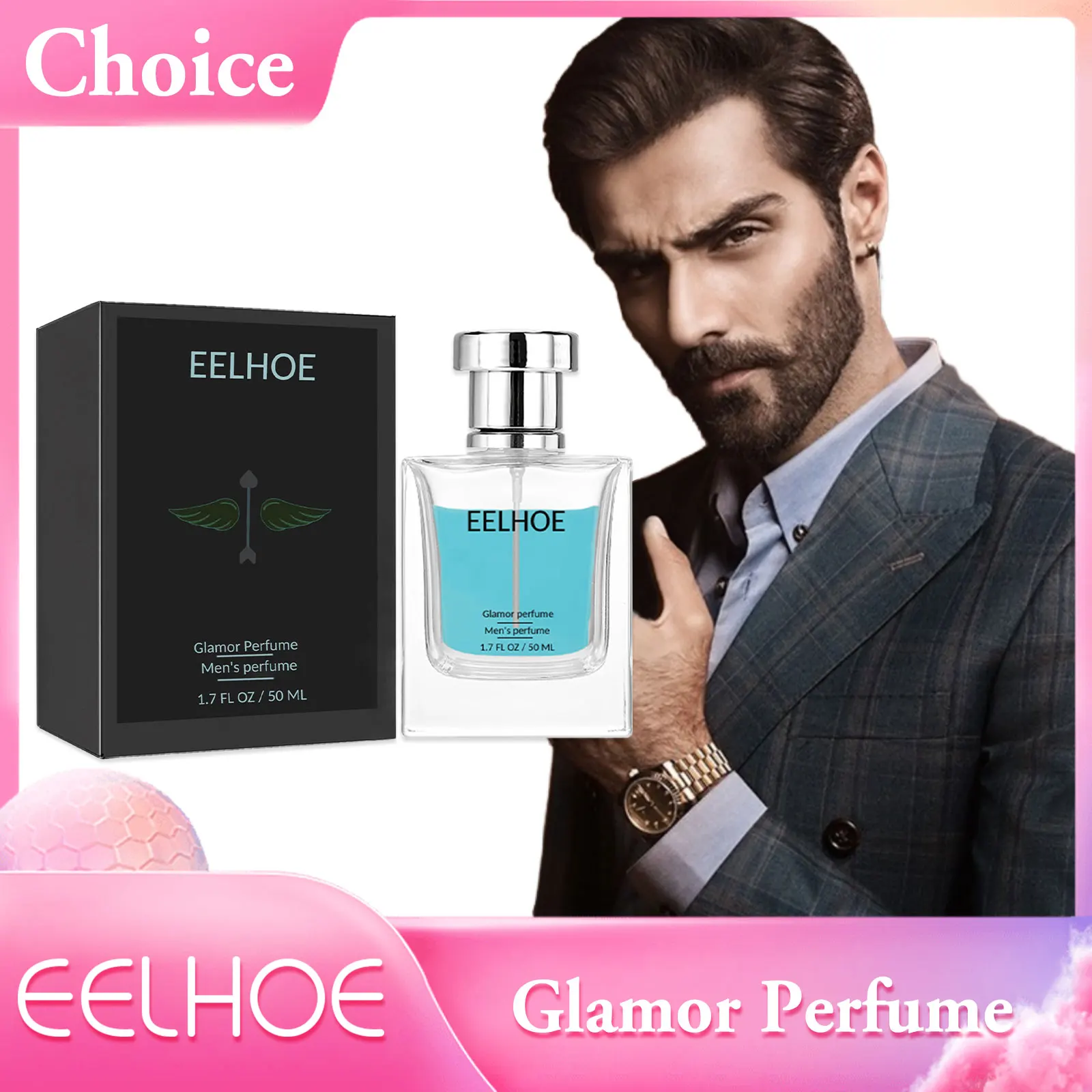 Perfume atractivo para Hombre, feromonas, fragancia de larga duración, Perfume Natural para citas, fragancia ligera elegante, Perfume Glamour