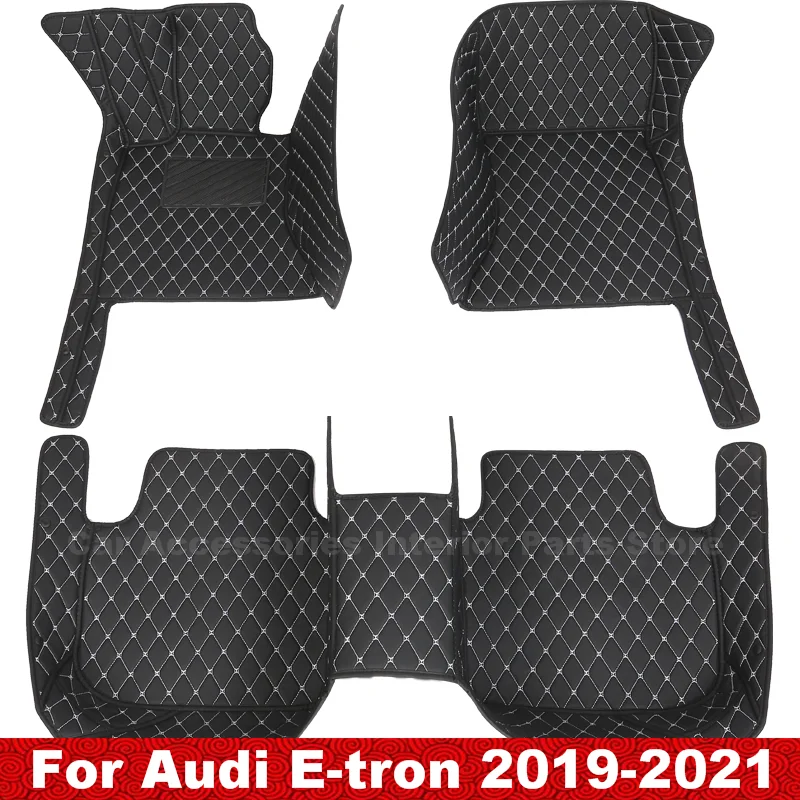 Car Floor Mats For Audi E-tron etron 2021 2020 2019 Custom Car Accessories Interior Parts Waterproof Anti-Dirty Carpets Car Mats