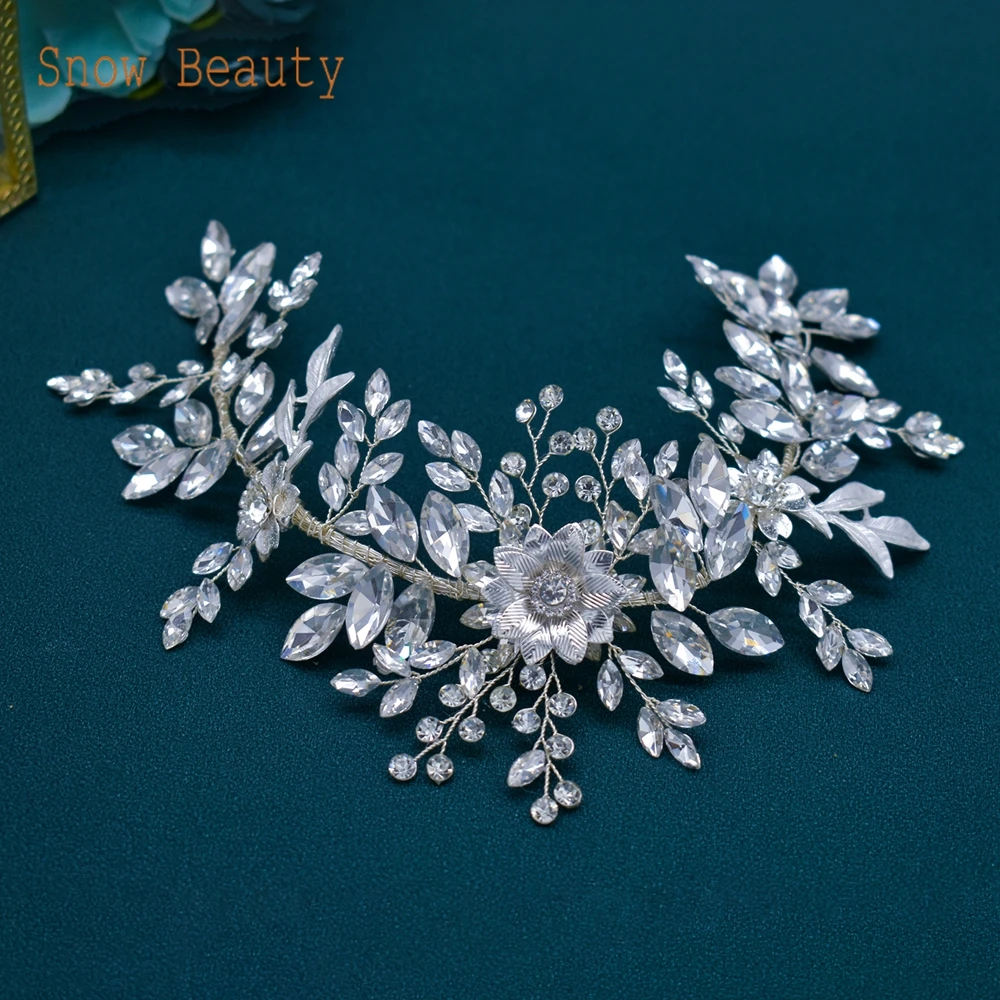 DZ079 Luxus Strass Braut Stirnbänder Braut Kopfschmuck für Party Hochzeit Haarschmuck Festzug Kopfschmuck Braut Kopfschmuck