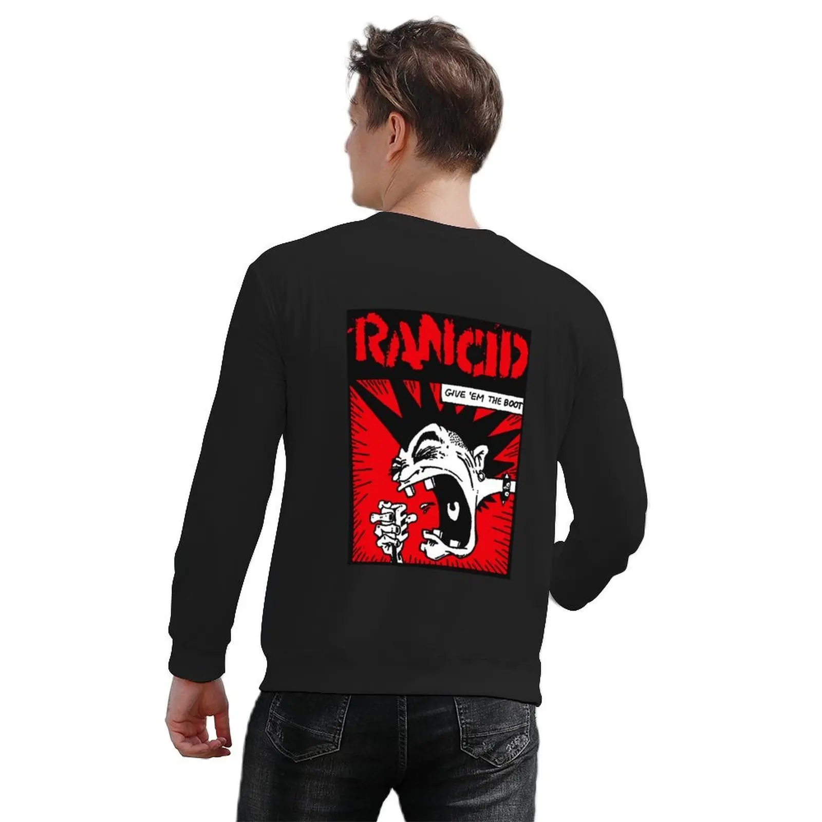 Rancid السترة النمط الياباني الجرافيك تي شيرت الرجال ملابس الرجال الخريف جديد في هوديس وعرق شيرت